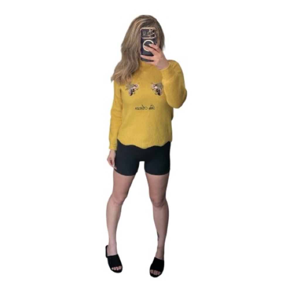 Code X Mode Yellow Bee Embroidered Turtleneck Swe… - image 7